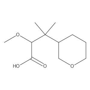 2-Methoxy-3-methyl-3-(oxan-3-yl)butanoic acid结构式