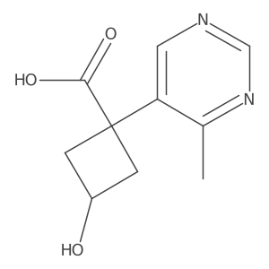 3-Hydroxy-1-(4-methylpyrimidin-5-yl)cyclobutane-1-carboxylic acid Structure