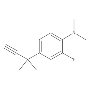 2-fluoro-N,N-dimethyl-4-(2-methylbut-3-yn-2-yl)aniline Structure