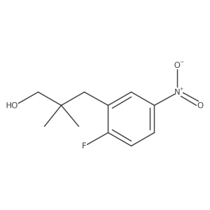 3-(2-Fluoro-5-nitrophenyl)-2,2-dimethylpropan-1-ol结构式