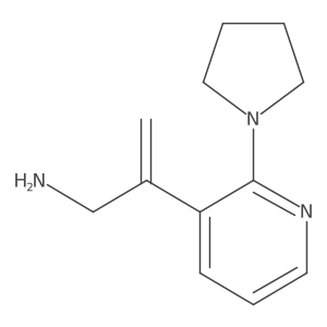 2-[2-(Pyrrolidin-1-yl)pyridin-3-yl]prop-2-en-1-amine结构式