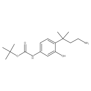 tert-butyl N-[4-(4-amino-2-methylbutan-2-yl)-3-hydroxyphenyl]carbamate结构式