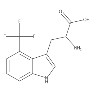 (S)-2-Amino-3-(4-(trifluoromethyl)-1H-indol-3-yl)propanoic acid结构式