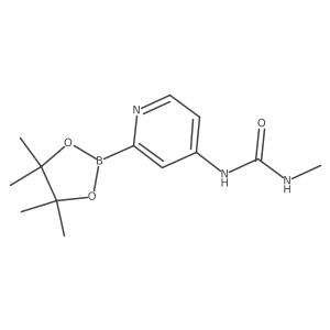 1-Methyl-3-(2-(4,4,5,5-tetramethyl-1,3,2-dioxaborolan-2-yl)pyridin-4-yl)urea Structure