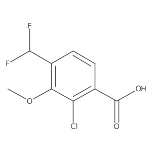 2-Chloro-4-(difluoromethyl)-3-methoxybenzoic acid Structure