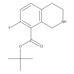 Tert-butyl 7-fluoro-1,2,3,4-tetrahydroisoquinoline-8-carboxylate结构式