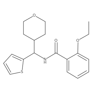 2-ethoxy-N-((tetrahydro-2H-pyran-4-yl)(thiophen-2-yl)methyl)benzamide Structure