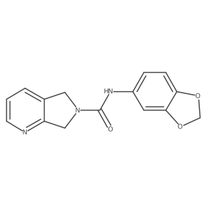 N-(benzo[d][1,3]dioxol-5-yl)-5H-pyrrolo[3,4-b]pyridine-6(7H)-carboxamide结构式