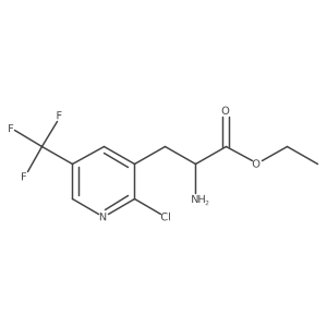 Ethyl 2-amino-3-[2-chloro-5-(trifluoromethyl)pyridin-3-yl]propanoate结构式