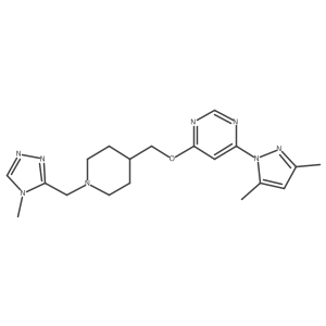 4-(3,5-dimethyl-1H-pyrazol-1-yl)-6-({1-[(4-methyl-4H-1,2,4-triazol-3-yl)methyl]piperidin-4-yl}methoxy)pyrimidine结构式