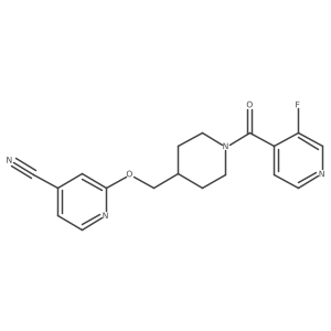 2-[[1-(3-Fluoropyridine-4-carbonyl)piperidin-4-yl]methoxy]pyridine-4-carbonitrile结构式