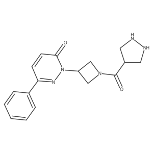 6-Phenyl-2-[1-(pyrazolidine-4-carbonyl)azetidin-3-yl]pyridazin-3-one Structure