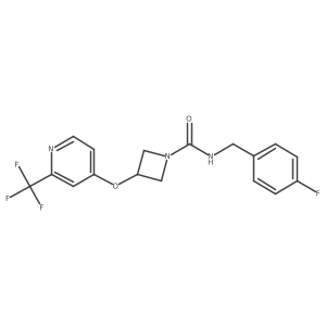 N-[(4-fluorophenyl)methyl]-3-{[2-(trifluoromethyl)pyridin-4-yl]oxy}azetidine-1-carboxamide结构式