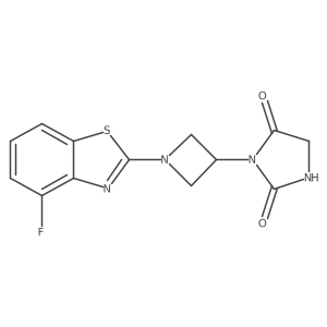 3-[1-(4-Fluoro-1,3-benzothiazol-2-yl)azetidin-3-yl]imidazolidine-2,4-dione结构式
