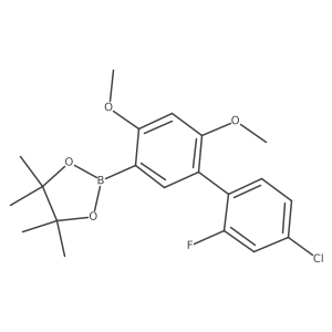 2-[5-(4-Chloro-2-fluoro-phenyl)-2,4-dimethoxy-phenyl]-4,4,5,5-tetramethyl-1,3,2-dioxaborolane结构式