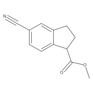 Methyl 5-cyano-2,3-dihydro-1H-indene-1-carboxylate结构式