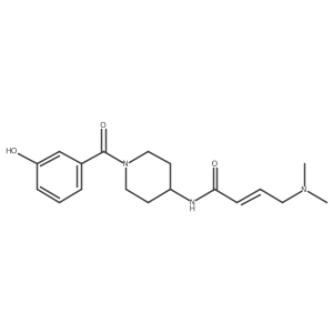 (E)-4-(Dimethylamino)-N-[1-(3-hydroxybenzoyl)piperidin-4-yl]but-2-enamide Structure