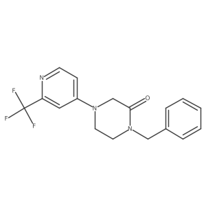 1-Benzyl-4-[2-(trifluoromethyl)pyridin-4-yl]piperazin-2-one Structure