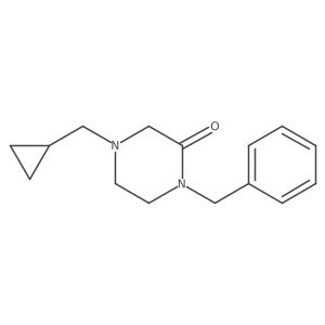 1-Benzyl-4-(cyclopropylmethyl)piperazin-2-one结构式