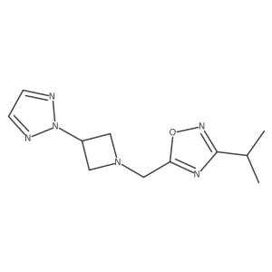 3-(propan-2-yl)-5-{[3-(2H-1,2,3-triazol-2-yl)azetidin-1-yl]methyl}-1,2,4-oxadiazole Structure