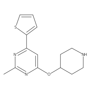 2-Methyl-4-(piperidin-4-yloxy)-6-(thiophen-2-yl)pyrimidine结构式