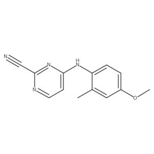 4-[(4-Methoxy-2-methylphenyl)amino]pyrimidine-2-carbonitrile Structure
