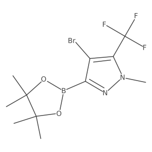 4-Bromo-1-methyl-3-(4,4,5,5-tetramethyl-1,3,2-dioxaborolan-2-yl)-5-(trifluoromethyl)pyrazole结构式