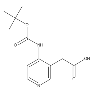 {4-[(Tert-butoxycarbonyl)amino]pyridin-3-yl}acetic acid Structure