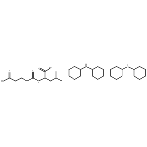 Dicyclohexylamine ((S)-5-((1-carboxylato-3-methylbutyl)amino)-5-oxopentanoate)(2:1) Structure