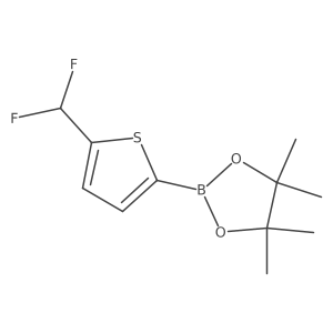 2-[5-(Difluoromethyl)thiophen-2-YL]-4,4,5,5-tetramethyl-1,3,2-dioxaborolane结构式