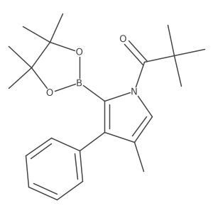 2,2-Dimethyl-1-(4-methyl-3-phenyl-2-(4,4,5,5-tetramethyl-1,3,2-dioxaborolan-2-yl)-1H-pyrrol-1-yl)propan-1-one Structure