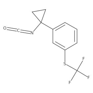 1-(1-Isocyanatocyclopropyl)-3-[(trifluoromethyl)sulfanyl]benzene Structure