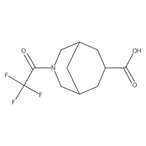 (1R,5S,7r)-3-(2,2,2-trifluoroacetyl)-3-azabicyclo[3.3.1]nonane-7-carboxylic acid Structure