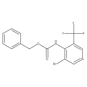 benzyl N-[3-bromo-5-(trifluoromethyl)pyridin-4-yl]carbamate结构式