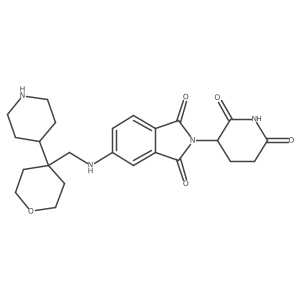 2-(2,6-dioxopiperidin-3-yl)-5-({[4-(piperidin-4-yl)oxan-4-yl]methyl}amino)-2,3-dihydro-1H-isoindole-1,3-dione结构式