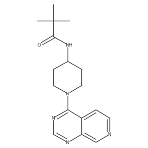 2,2-dimethyl-N-(1-{pyrido[3,4-d]pyrimidin-4-yl}piperidin-4-yl)propanamide结构式