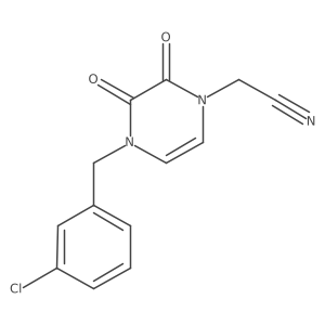 2-{4-[(3-Chlorophenyl)methyl]-2,3-dioxo-1,2,3,4-tetrahydropyrazin-1-yl}acetonitrile结构式