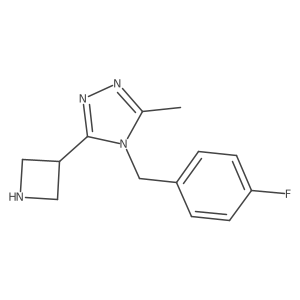 3-(azetidin-3-yl)-4-[(4-fluorophenyl)methyl]-5-methyl-4H-1,2,4-triazole结构式