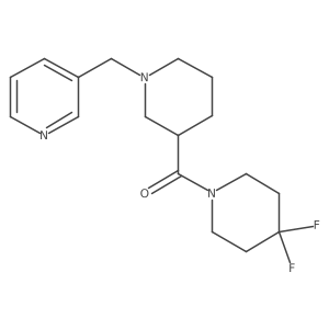 3-{[3-(4,4-Difluoropiperidine-1-carbonyl)piperidin-1-yl]methyl}pyridine结构式
