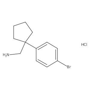1-[1-(4-Bromophenyl)cyclopentyl]methanamine hydrochloride结构式