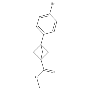 Methyl 3-(4-bromophenyl)bicyclo[1.1.1]pentane-1-carboxylate结构式