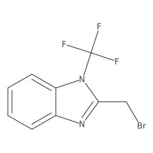 2-(bromomethyl)-1-(trifluoromethyl)-1H-1,3-benzodiazole结构式