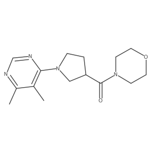 4-[1-(5,6-Dimethylpyrimidin-4-yl)pyrrolidine-3-carbonyl]morpholine结构式