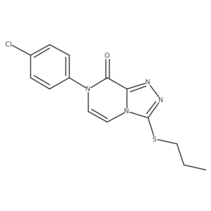 7-(4-chlorophenyl)-3-(propylsulfanyl)-7H,8H-[1,2,4]triazolo[4,3-a]pyrazin-8-one Structure