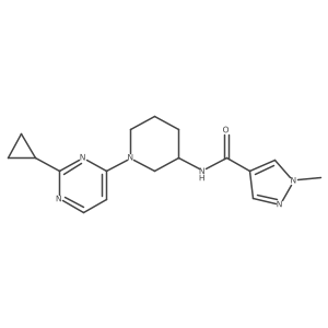 N-[1-(2-cyclopropylpyrimidin-4-yl)piperidin-3-yl]-1-methyl-1H-pyrazole-4-carboxamide Structure