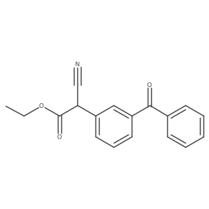 Ethyl 2-(3-benzoylphenyl)-2-cyanoacetate Structure