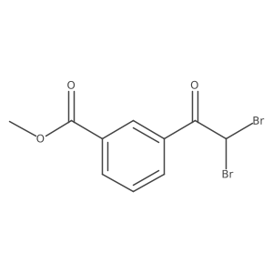 Methyl 3-(2,2-dibromoacetyl)benzoate结构式