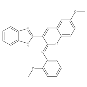 (2Z)-3-(1H-1,3-benzodiazol-2-yl)-6-methoxy-N-(2-methoxyphenyl)-2H-chromen-2-imine Structure