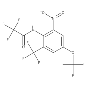 2,2,2-Trifluoro-N-[2-nitro-4-(trifluoromethoxy)-6-(trifluoromethyl)phenyl]-acetamide结构式
