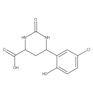 6-(5-Chloro-2-hydroxyphenyl)-2-oxohexahydro-4-pyrimidinecarboxylic acid结构式